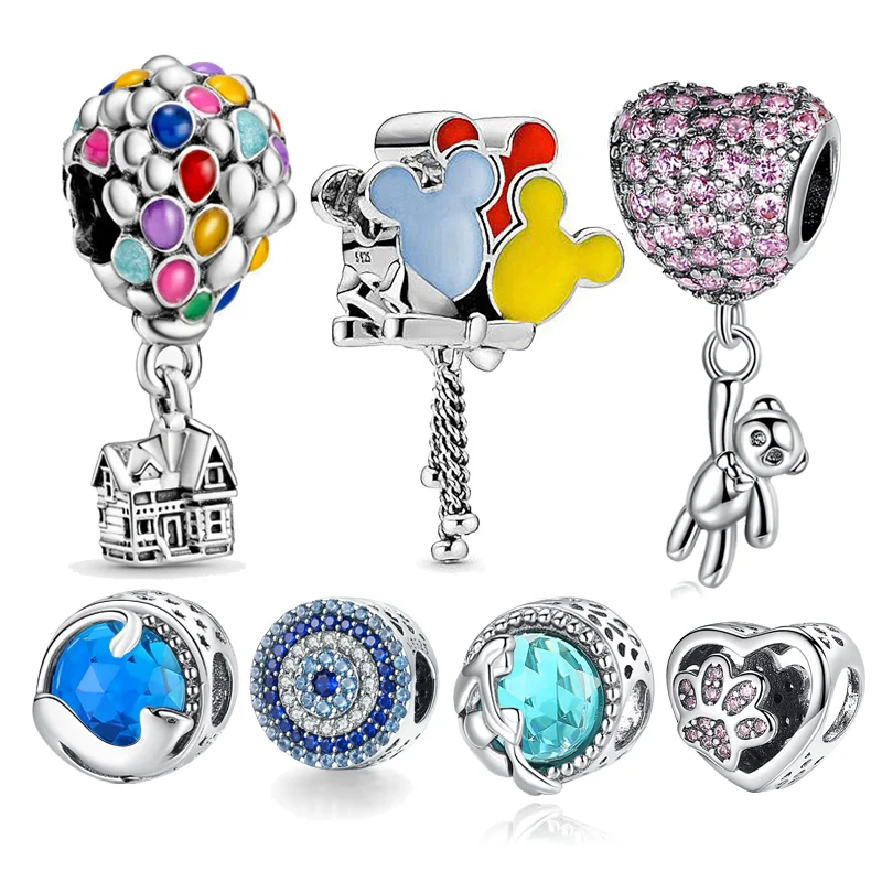 

Hot Sale 100% Real 925 Sterling Silver Ariel Balloon Charm Fit Original Pandora Bracelet Making Fashion DIY Jewelry For Women