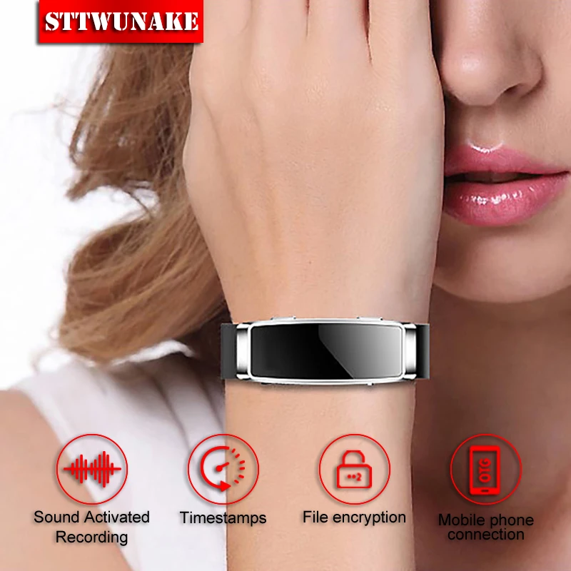 Bracelet Activated Dictaphone Mini Audio Sound Professional Small Micro Digital Listening Recording
