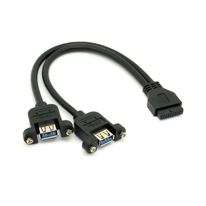 Кабель для подключения к материнской плате с двумя портами USB 3 0 20 Pin см 35 2 м м|pc case
