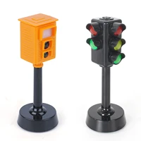 mini traffic signs road light block with sound led children safety educational kids puzzle traffic light toys boys girls gifts