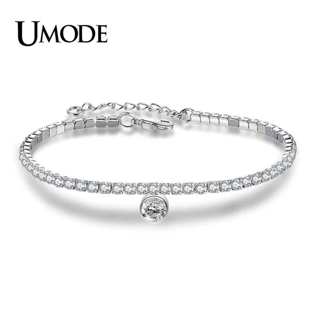 UMODE New Evil Eye Синий CZ Хрустальный Браслет Hamsa для ручного тенниса женщин цепочка в