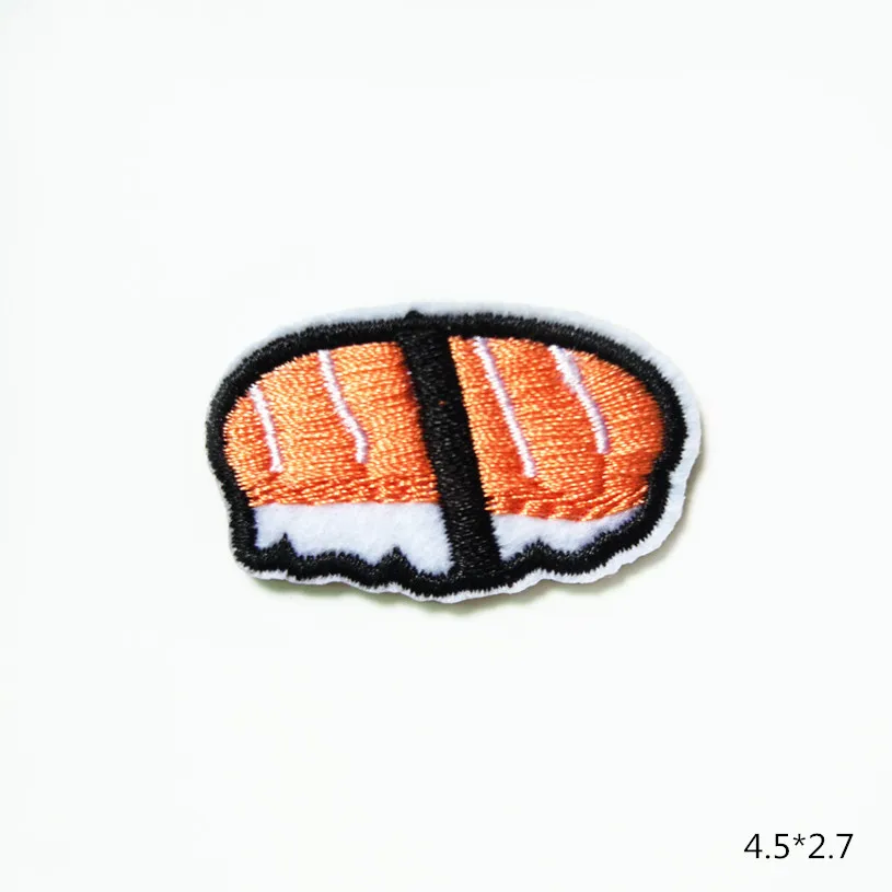 1SET Japanese vintage Style Fortune Cat Scarp Salmon Sushi Embroidery Cloth Pasted Brooch Iron on patches Sew On Applique Badge | Дом и сад
