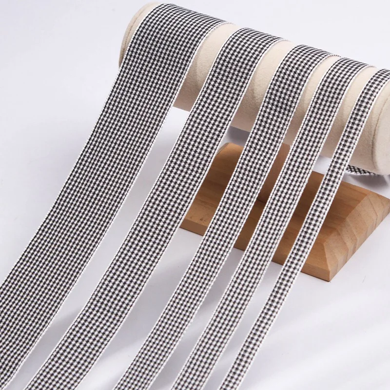 

5 yards Double-sided Grid Ribbon for Diy Bow Hair Accessories Clothing Hat Decoration Flowers Gift Packaging Materials
