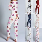 Пикантные Для женщин пижамы Комбинезоны на пуговицах спереди функциональный отворот на пуговицах с v-образным вырезом Пижама комбинезон для взрослых женщин Pyjama Femme комбинезон