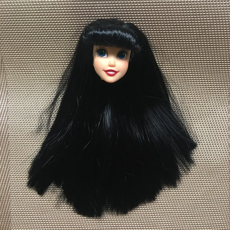 Редкие длинные красочные волосы куклы голова принцессы кукла игрушки части