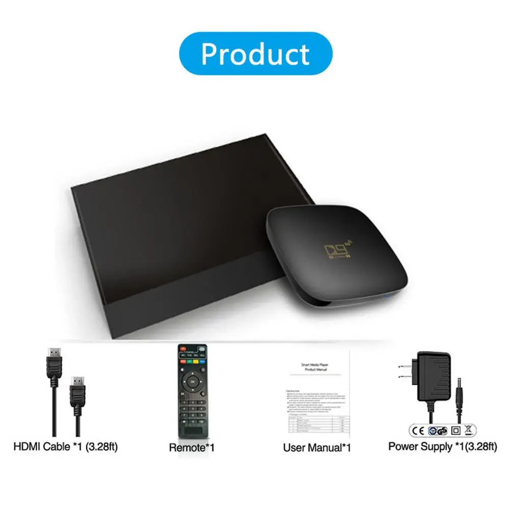 

D9 For Android 10.0 TV Box TV Set Top Box Support 2.4GHz/ 5GHz WiFi 2GB RAM 16GB ROM Quad Core ARM Cortex-A53 3D 4K TV Box