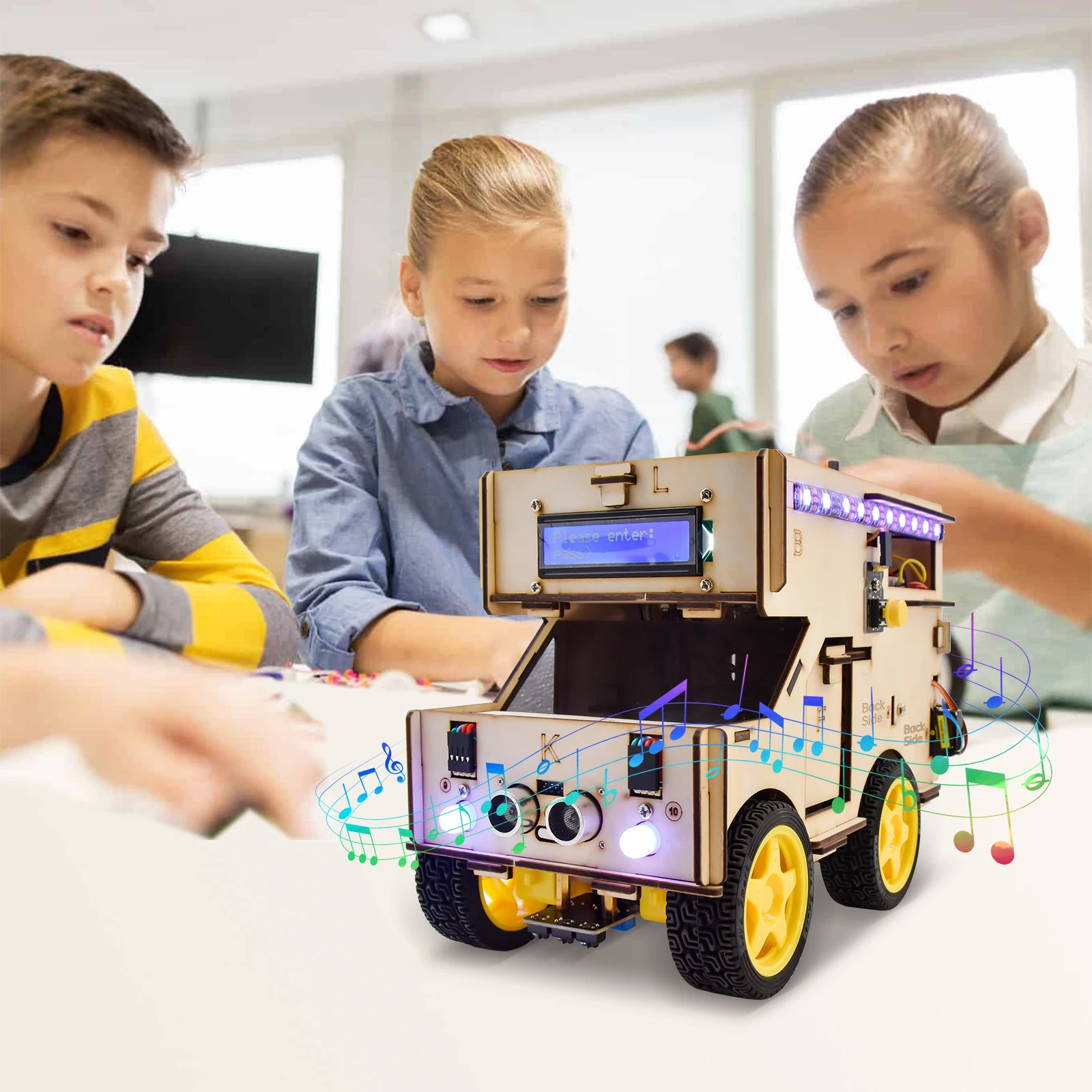 Keyestudio Smart RV Robot Starter Kit Motorhome House Car for Arduino STEM Programming Toys Kids Android/IOS | Электронные
