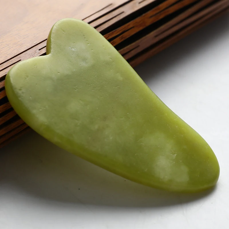 

Natural Green Jade Stone Gua sha Massage Tool for face SPA Therapy GuaSha Massager gouache Stone Antistress Body Scraping Board