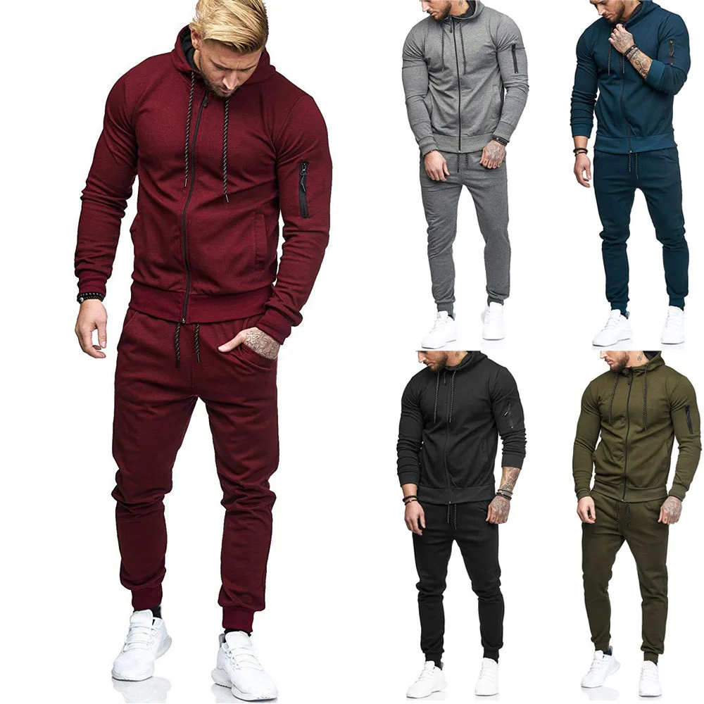 

Spring Autumn Tracksuit For Men Hoodie Fitness Gym Clothing Men Running Sports Suit Sportswear Jogger Casual Men's Tracksuit