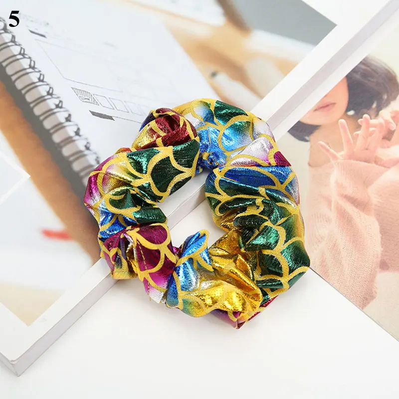 

Glitter Lady Hair Scrunchies Elastic Hair Bands Ponytail Holder Hair Rope Shiny Colorful Hair Ties for Women Hair Accessories