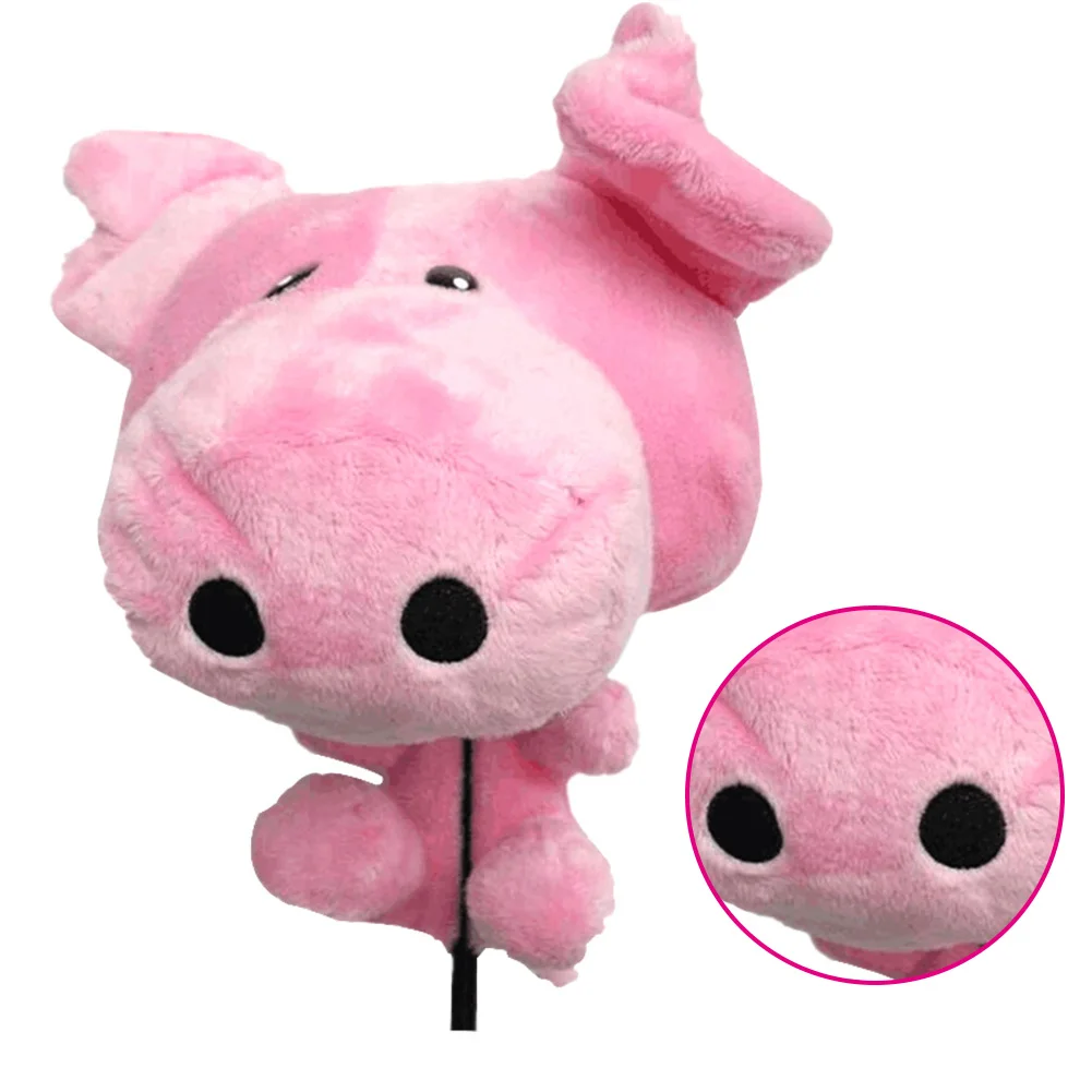 

460cc Driver Outdoor Protective Cartoon Pig Animal Sports Golf Reusable Washable Ornaments Club Head Cover Accessories Cute Soft