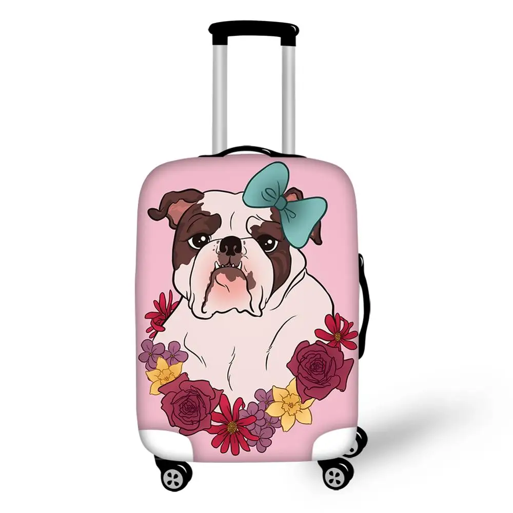 HaoYun Suitcase Protective Cover Bulldogs Prints Pattern Elastic Dust-proof Cover Cartoon Design Travel Luggage Accessories