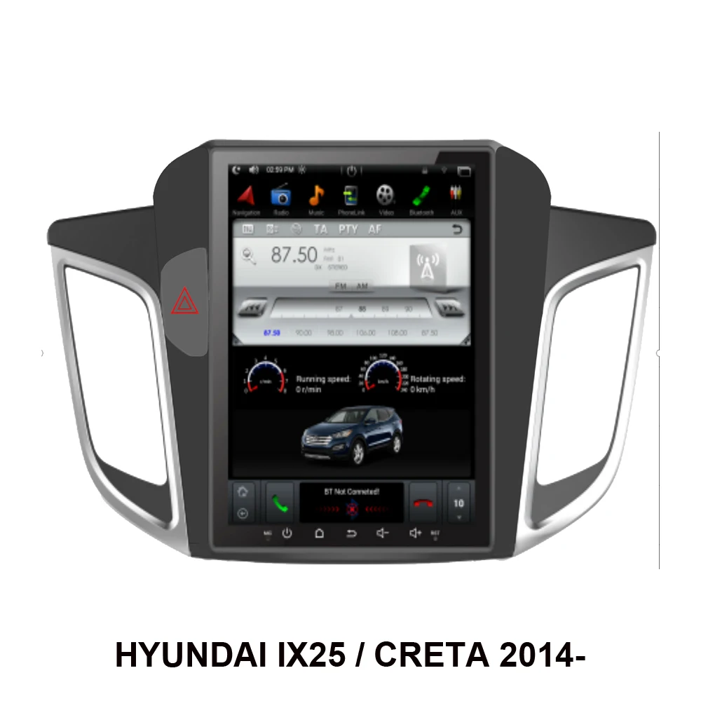 Вертикальный Автомобильный GPS-навигатор в стиле Tesla на Android 9 0 для HYUNDAI IX25/CRETA