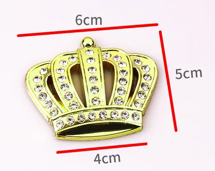 

1pcs Gold Metal Crystal Crown Luxury VIP Emblem Auto Badge Motorcycle Decals Sticke Car Accessories