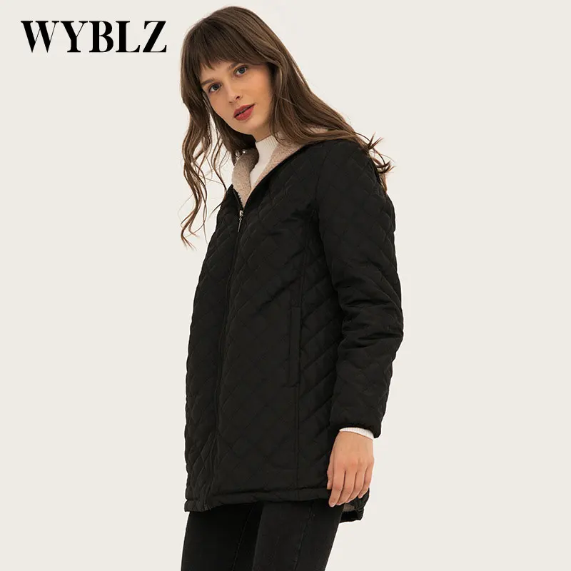 Parkas Hooded Female Jacket Winter New Thin and Light Warm Midi Coat Casual Solid Slim Quality Cotton Jackets Women Clothing