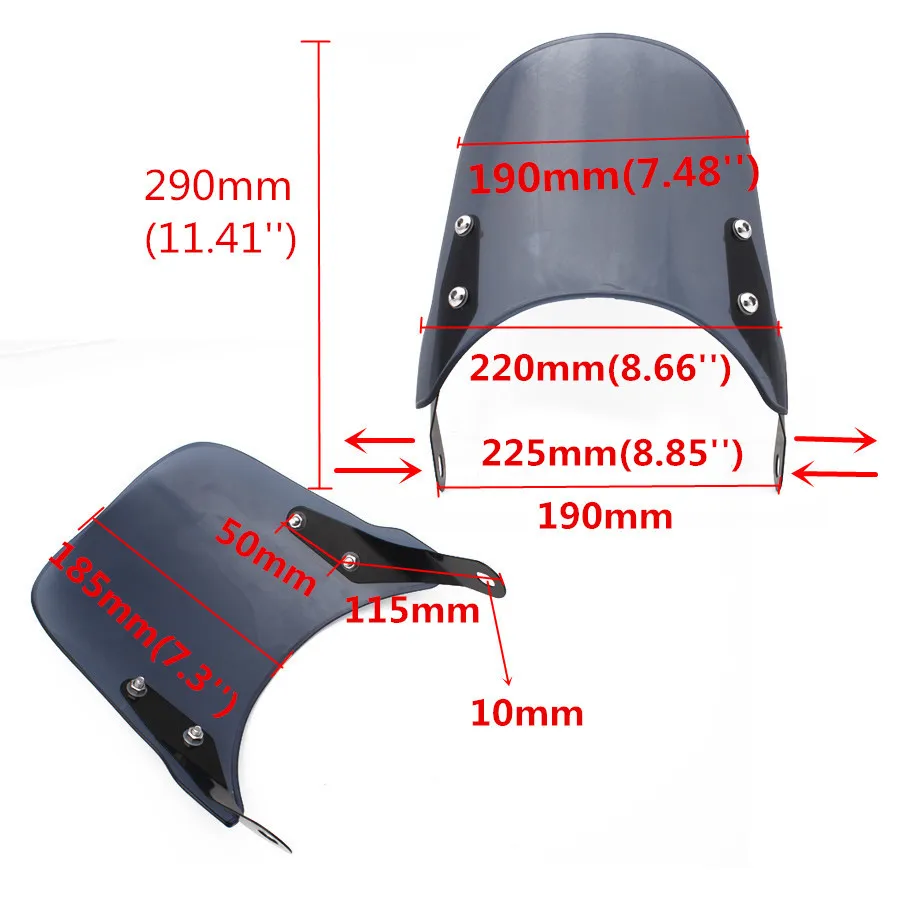 Ветровое стекло Pare-brise для Triumph Bonneville/SE/T100/T120 2001-, Thruxton 900 03-15 Мотоцикл ветрового стекла ветровые дефлекторы