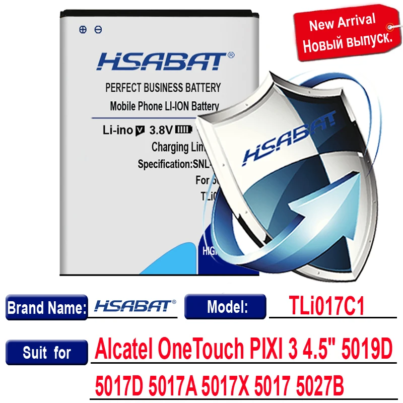 Фото Аккумулятор HSABAT TLi017C1, 2900 мАч для Alcatel OneTouch PIXI 3, 4,5 дюйма, 5019D, 5017D, 5017A, 5017X, 5017, 5027B №3