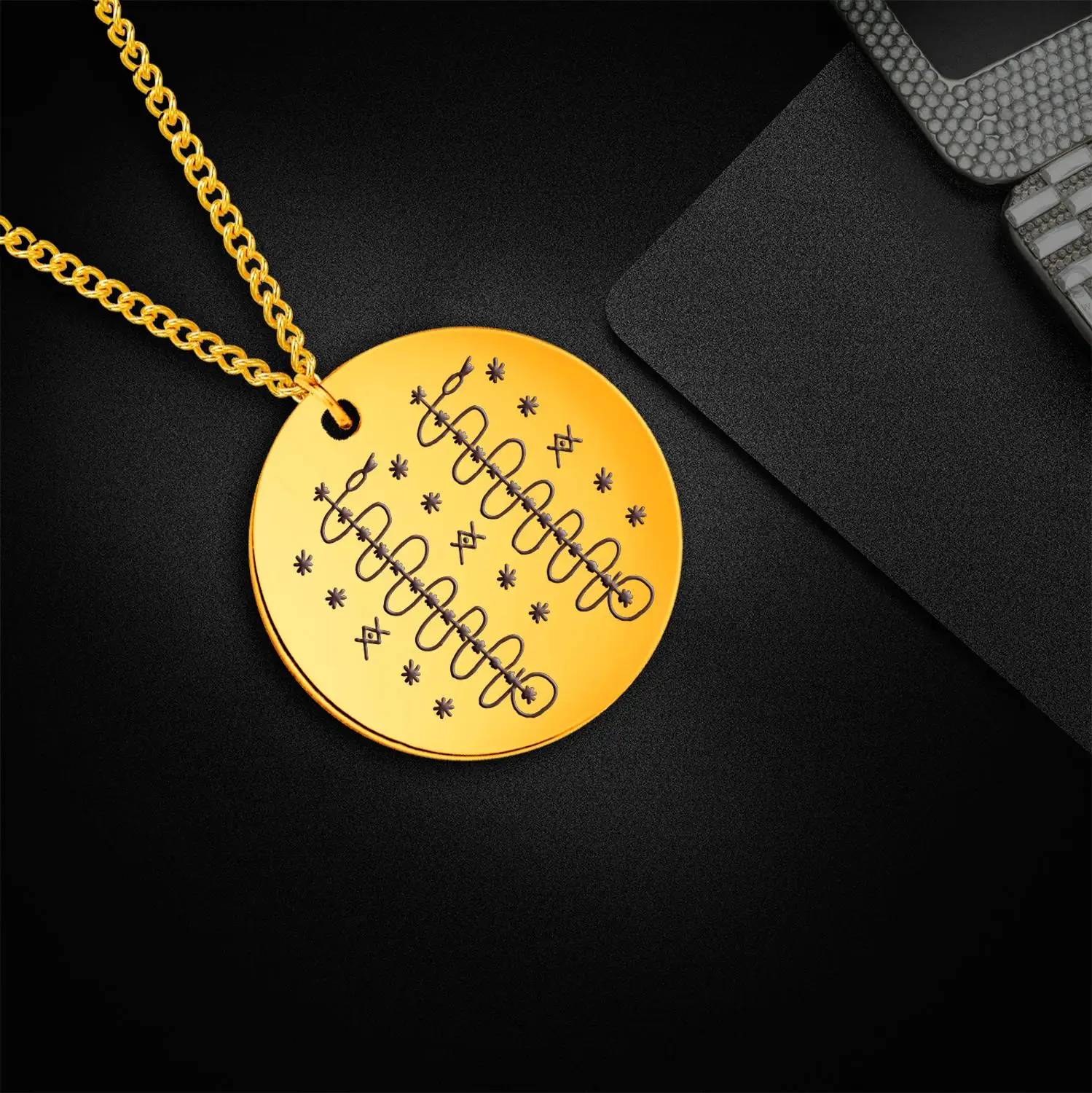 My Shape Voodoo Loa Damballah Wedo Pendant Necklace for Women Men Stainless Steel Necklaces Amulet Talisman Religious Jewelry | Украшения и