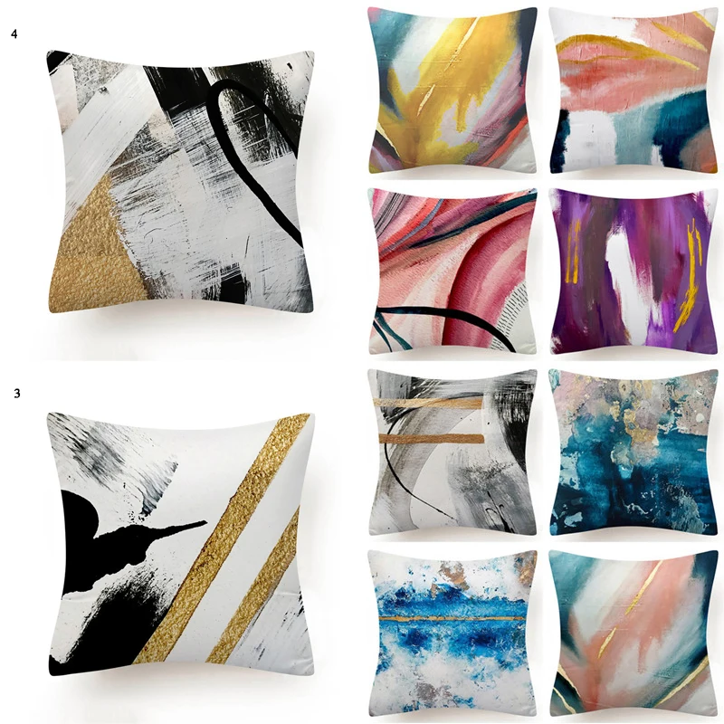

Marbled Abstract Pillowcase Sofa Pillow Case Throw Pillows Cover Cushion Cover Colorful Classic Car Decor Home Supplies 45*45cm
