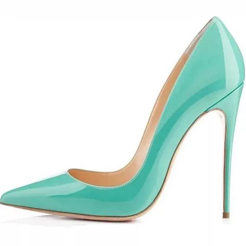Large Size Shoes Woman Classic Leopard High Heels 12cm/10cm Leather Lady Shoes Simple Style Pointed Toe Women Pumps Party Shoes