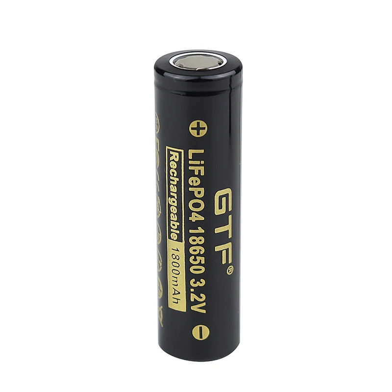 GTF 3.2V1800mAh Lifepo4 18650 Rechargeable Battery Cell Long Cycle Life 3C-5C Discharge For DIY E-bike LED Flashlight | Электроника