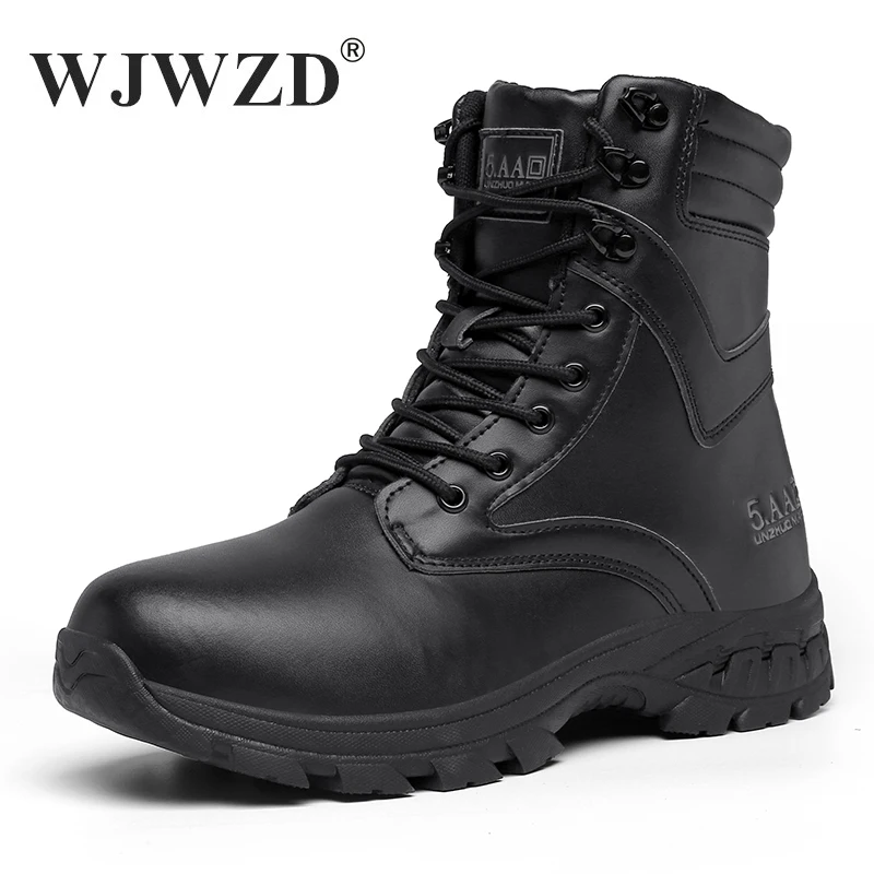 

Winter Mens Military Boots Outdoor Trekking Hiking Boots Special Force Desert Tactical Combat Ankle Boots Men Leather Work Shoes