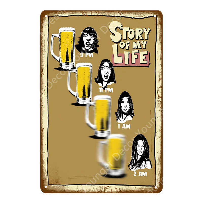 Жестяная табличка с надписью Beer изменит мир винтажная для паба бара ресторана
