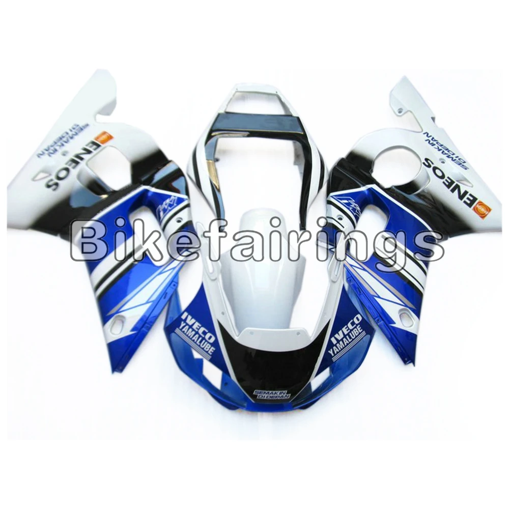 

Коврики для Спортивного Велосипеда YAMAHABLUE для Yamaha YZF-600 R6 1998 1999 2000 2001 R6 ABS инъекция полный синий белый комплект кузова