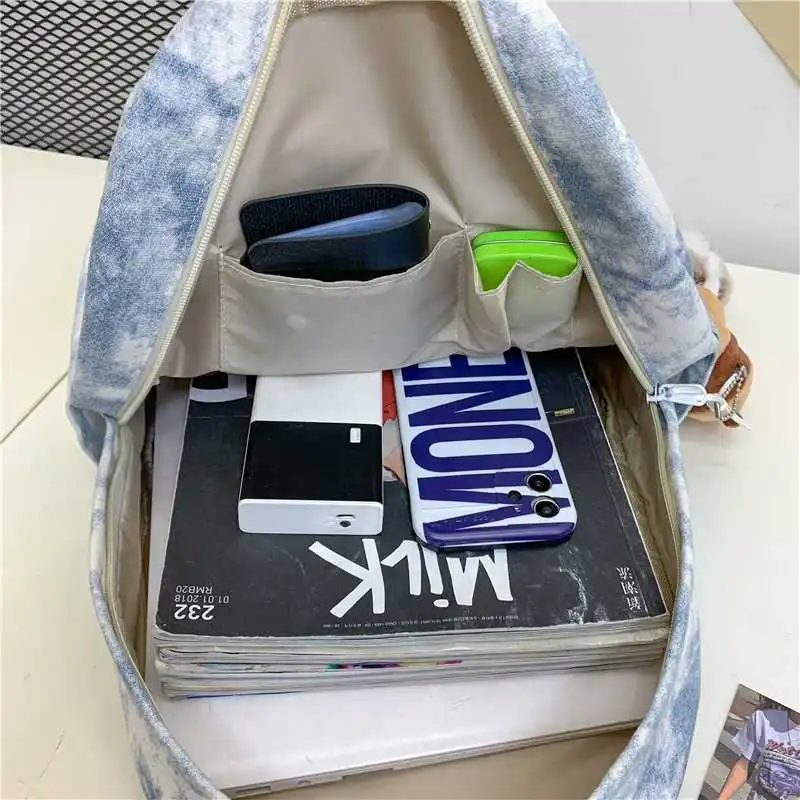 

Harajuku new fashion women's backpack schoolbag for girls canvas high-capacity travel packs