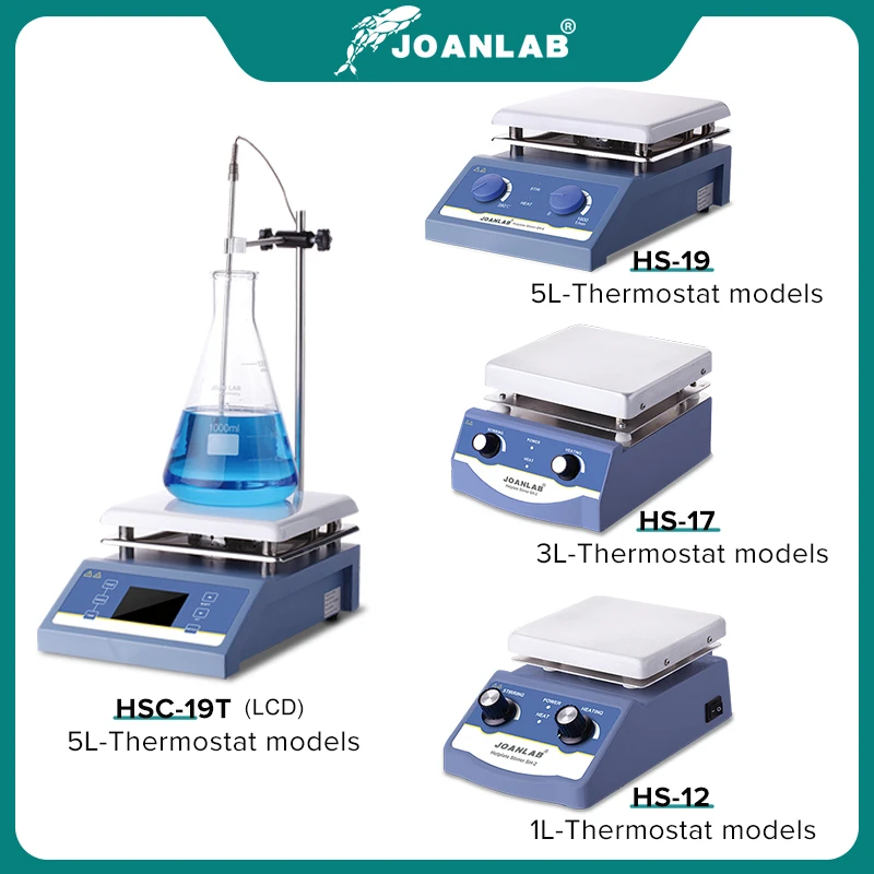 

JOANLAB нагревательная магнитная мешалка, лабораторная мешалка с горячей тарелкой, цифровой дисплей, магнитный миксер, лабораторное оборудование, 1 л, 3 л, 5 л, 220 В, С мешальником