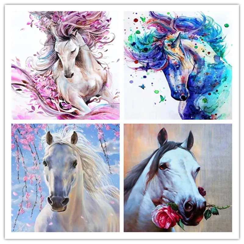 Новинка DIY Алмазная вышивка Anmial Horse крестиком картина животное лошадь домашнее