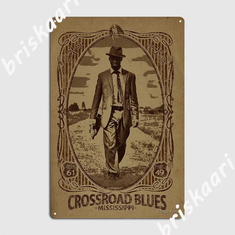 

Crossroad Блюз металлический знак плакат кухня дизайн стены роспись оловянный знак плакат