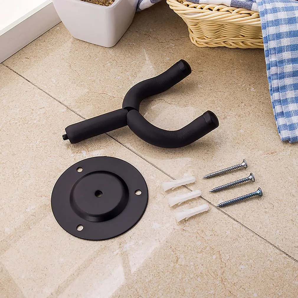 

Black Guitar Hanger Hook Holder Wall Mount Stand Rack Bracket Display Strong Fixed Wall Guitar Bass Screws Accessories
