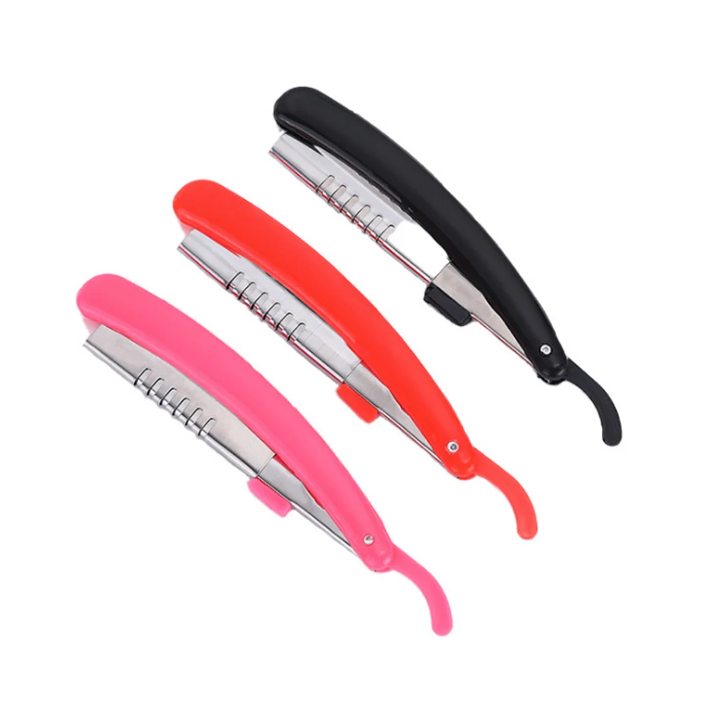 1 шт. бритва для бороды прямые складные бритвы бровей инструмент бритья случайный