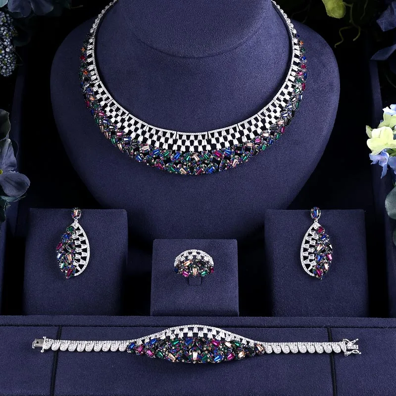 Jankelly Горячая продажа Африканский 4 шт наборы свадебных ювелирных изделий Новый