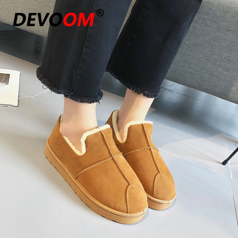 Зимняя противоскользящая спортивная обувь Прогулочная с Плюшевым Мехом Женские