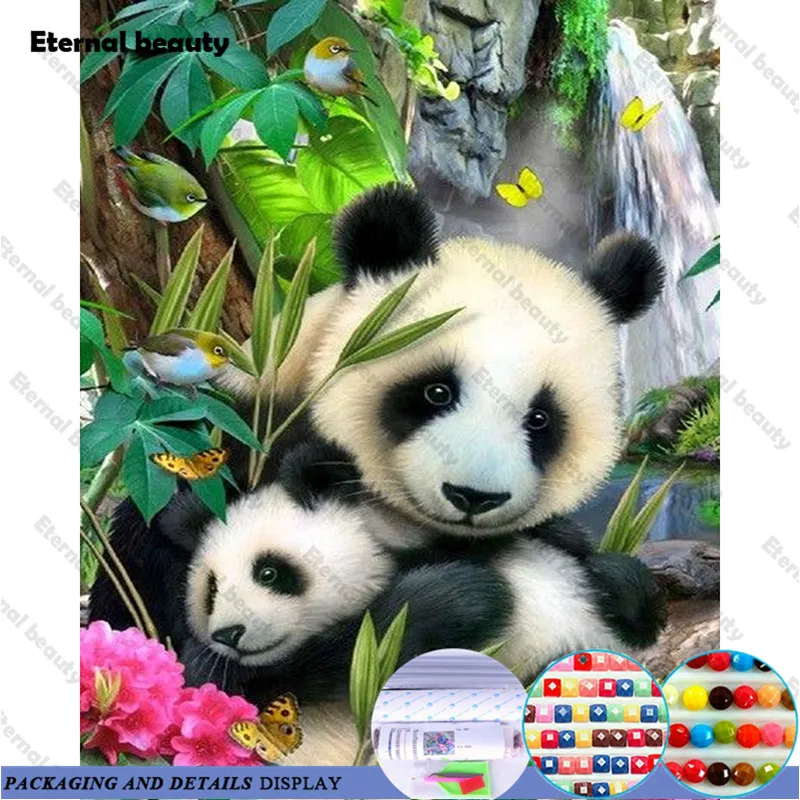 

Cute Pandas Diamond Painting Rhinestone Diamond Embroidery Cross Stitch Mosaic Paintings Diy 5D Diamond Wall Art Home Decoration