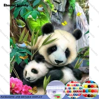 cute pandas diamond painting rhinestone diamond embroidery cross stitch mosaic paintings diy 5d diamond wall art home decoration