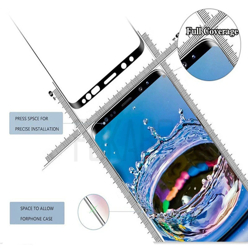 Защитное стекло для samsung note 9 s9 plus s 3d изогнутое полное покрытие damsung gaxaly s9plus note9 9note