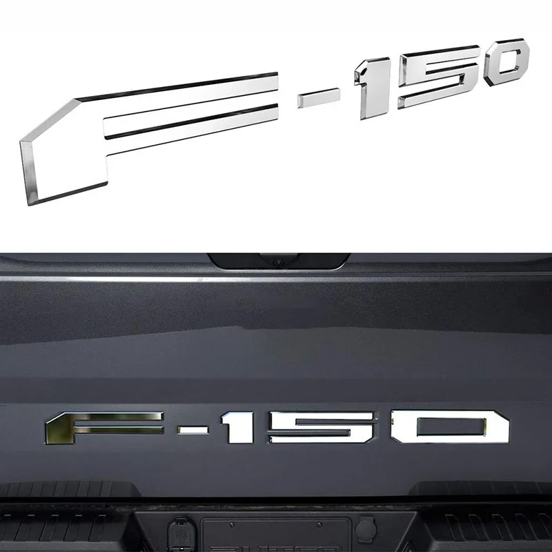 Клей F150 накладные буквы для багажника, 3D эмблема F150, наклейка на заднюю дверь буквы для F150(хром