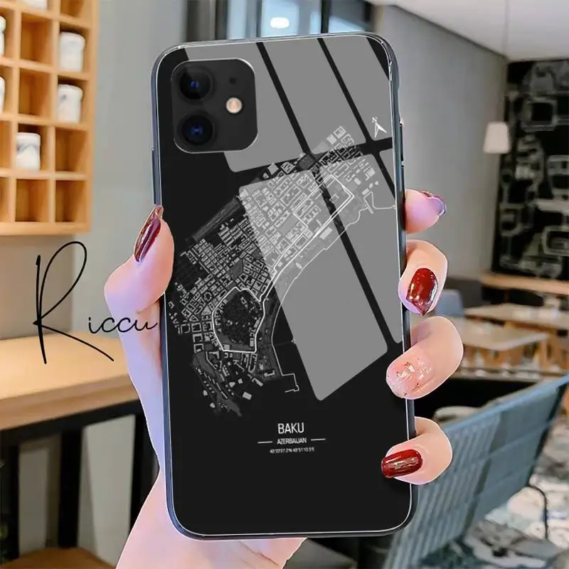 

Formula1 Racing Circuits black white Phone Case Tempered Glass For iPhone 11 Pro XR XS MAX 8 X 7 6S Plus SE 2020 12 Pro Max Mini