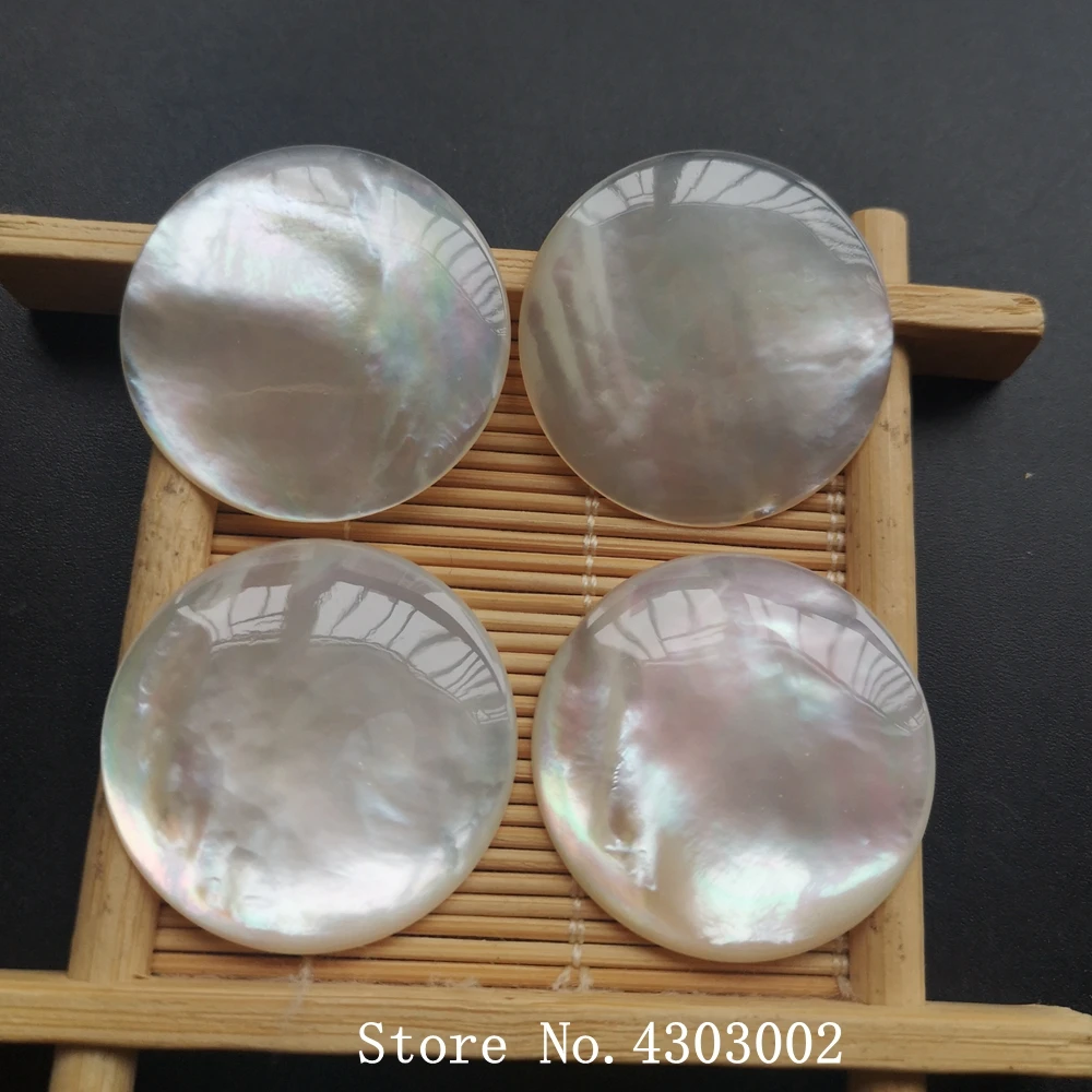 100 шт./лот 31 мм натуральный круглый кабошон перламутровая раковина для ювелирных