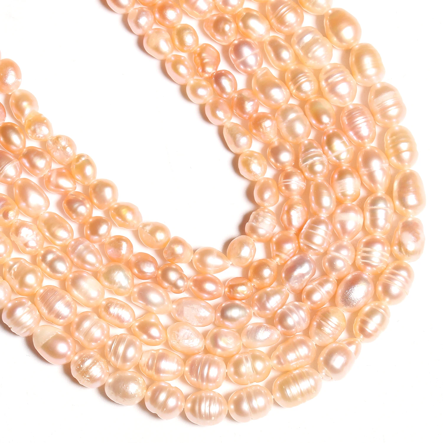 

Бусины Из Натурального Розового пресноводного жемчуга, 4-5 мм/5-6 мм/6-7 мм/7-8 мм