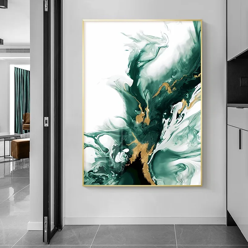 Современная Абстрактная обтекаемая картина с драгоценными камнями домашний