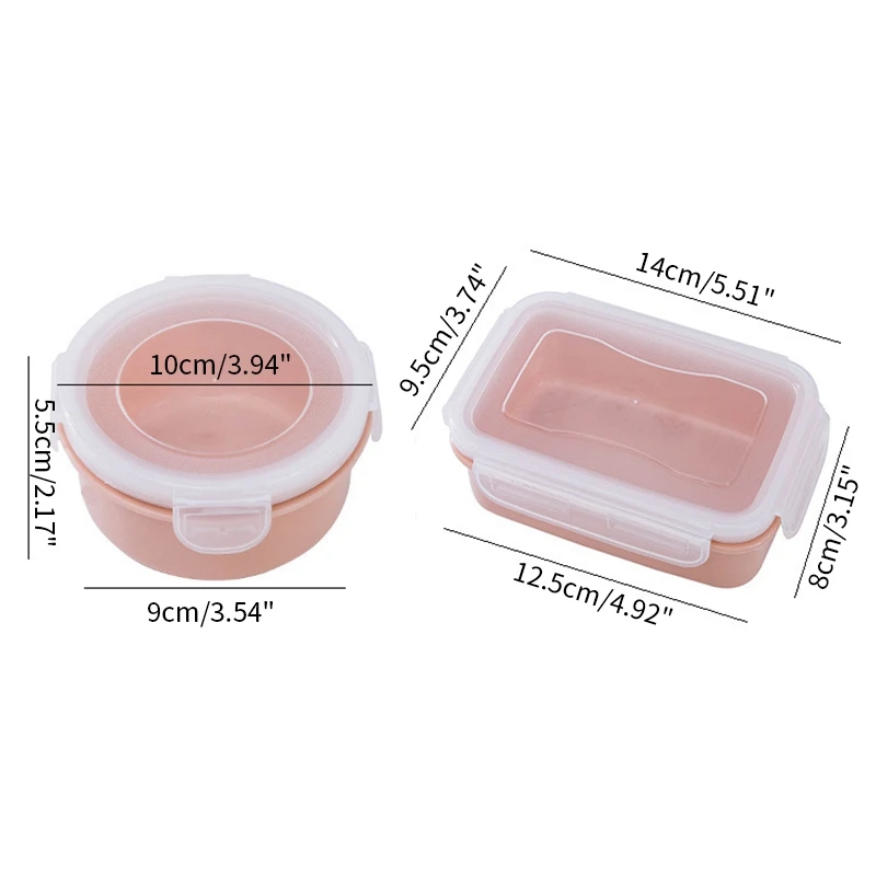 Горячая Распродажа портативная коробка для обеда детей большая емкость круглая