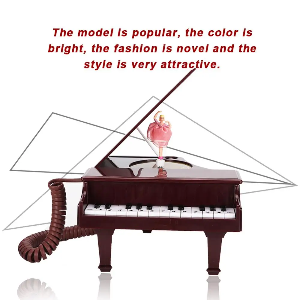 Многофункциональный телефон в форме фортепиано домашний декор проводной