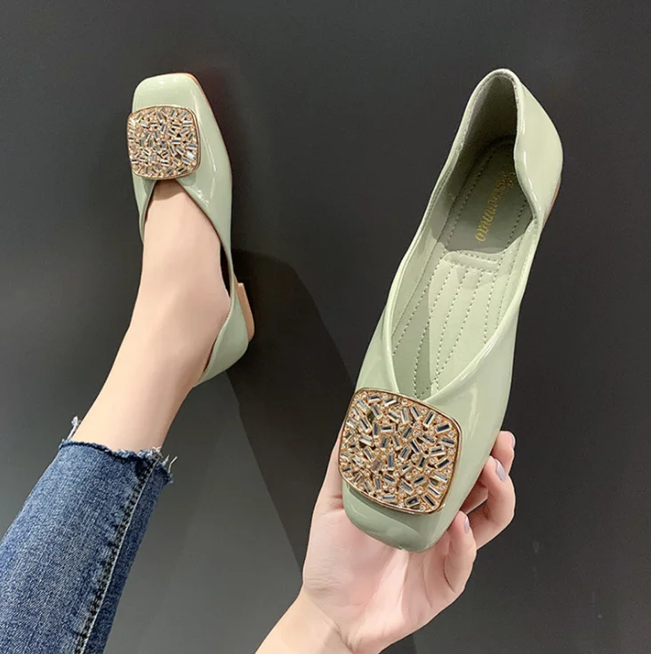 

New Fashion Ballet Flats For Women Shoes Breathable Hot Sell Shoes Genuine Leather Ladies shoes Large