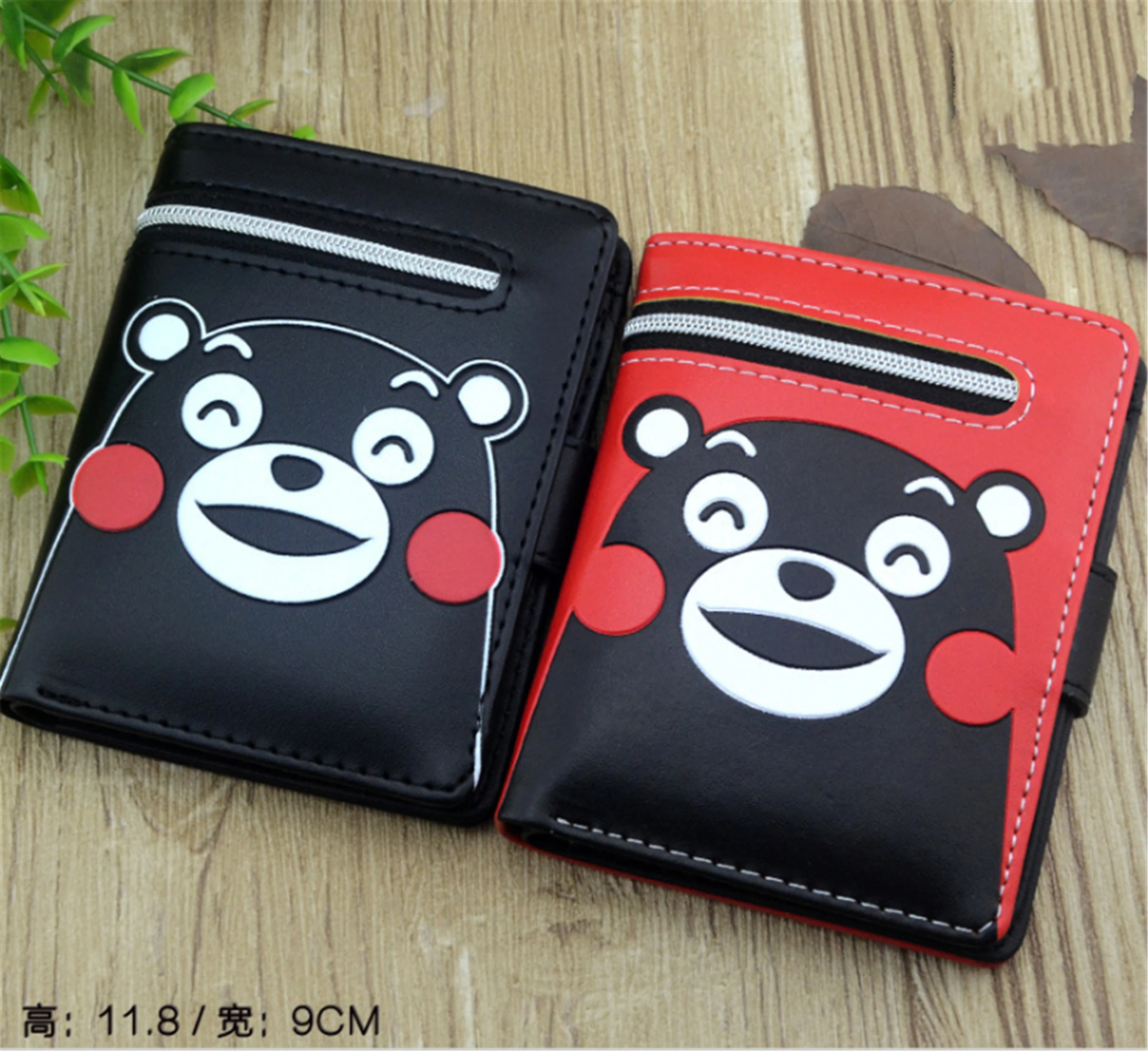 Аниме Кумамон кошелек с логотипом пряжкой для карт унисекс новый короткий на