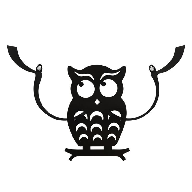

Black Iron Owl Toilet Paper Holder Wall-Mounted Paper Roll Kitchen Bathroom X4YE