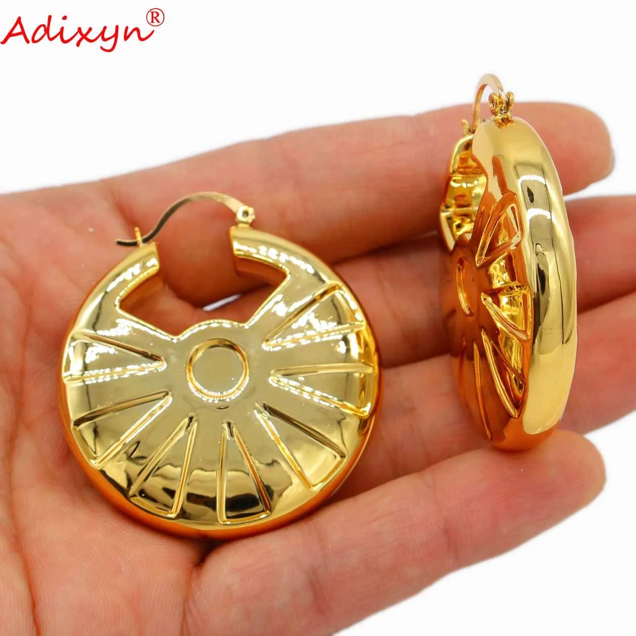 

Adixyn Fashion Hoop Earrings for Women Nigeria/African/Middle East Birthday Party Accessories N032310